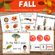 Fall Vocabulary Flashcards, Activities and Worksheets
